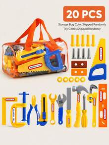 Set Peralatan Bermain Peran Anak 10/20/30pcs, Kotak Peralatan Perbaikan Besar dengan Kotak Penyimpanan, Obeng dan Peralatan Konstruksi Realistis, Mainan Rakitan DIY yang Dapat Dilepas, Set Bengkel Bermain Peran, Hadiah Edukatif untuk Anak Laki-laki dan Perempuan - Berbagai opsi untuk dipilih - View 9