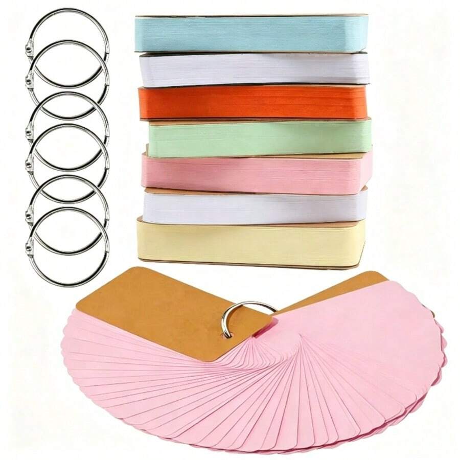 1/7-Pack Colored Candy-Colored Notepads,50 Sheets/Book Thickened Study Cards,Mix Of Seven Colors Pocket-Sized Notepad,Suitable For Home, College, Work, Meetings, Or School Use - Mini Notepad - View 1