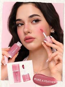 SHEGLAM [2Pcs] Air Plush Lip & Cheek Cream Bundle Set - 026 Like A Feather+025 High Winds - View 4