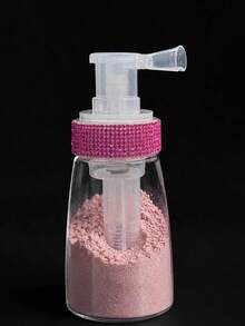 Rhinestone-Decorated Powder Spray Bottle (Suitable For Various Powders, Including Volumizing Powder); Refillable, Transparent, Push-Style Design; Ideal For Home Use And Hair Salons; Perfect For Occasions Like Christmas And Halloween. - Multicolor - View 14