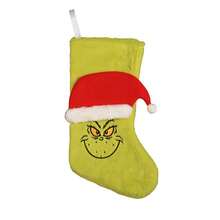The Grinch 1pc Embroidery Three-Dimensional Christmas Stockings, Christmas Fireplace Hanging Decorations, Indoor Scene Arrangement Props, Party Atmosphere Decorations - Multicolor - View 6