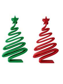 1/2/4pcs Minimalist Modern Small Christmas Tree Desktop Decor, Elegant Compact Christmas Tree Ornament With Branches, Suitable For Living Room, Dining Table, Hallway, Cabinet, Lightweight Plastic Holiday Decoration, Suitable For Small Spaces, Year-Round Use - Regular Model - View 16