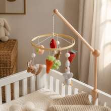 Cartoon Rabbit Forest Leaf Mushroom Bed Mobile, Fairy Tale Toy, Cute Hanging Bed Mobile For Baby, Cartoon Duck Sorting Toy, Multi-Functional Early Education Toy, Develop Baby's Concentration, Parent-Child Interactive Game, Christmas Halloween Sorting Gift - Multicolor - View 2