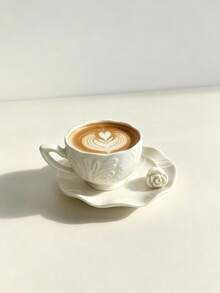 Set 6 Buah / Set 1 Buah: Set Cangkir dan Tatakan Kopi Keramik Mawar 3D 90ml, Cocok untuk Digunakan di Microwave dan Mesin Pencuci Piring, Termasuk Cangkir Espresso dan Cangkir Kopi Arab. Sempurna untuk Teh Sore, Kafe, Dapur, dan Dekorasi Rumah; Hadiah yang Ideal. - MultiWarna - View 13