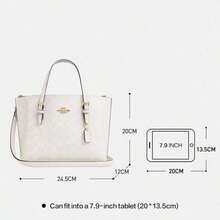 Coach Tas Tote/Tas Selempang/Tas Bahu Wanita Kapasitas Besar dengan Tali yang Dapat Diatur - Putih - View 5