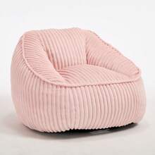 Light Luxury Style Bean Bag/Striped Design Bean Bag/Memory Foam/Versatile Use/Ergonomic Design/No Assembly Required/Suitable For Living Room, Bedroom, Shopping Malls - Pink - View 7