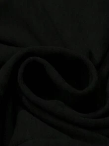 Set Streetwear Gelap Pria 2 Potong, Hoodie Berkerah Bulu dengan Motif + Celana Jogging Longgar Lebar, Gaya Gothic Y2K, Cocok untuk Sehari-hari, Skateboarding, dan Konser - Hitam - View 8