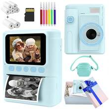 Kamera Digital Cetak Instan untuk Dewasa dan Anak-anak, Kamera Video Selfie HD 1080P dengan Layar 2,4 inci, Printer Portabel dengan Zoom Digital 16X, Efek Filter MP3, Kit Kamera Lengkap dengan Kertas Cetak dan Kartu Memori, Hadiah untuk Perjalanan, Liburan, dan Acara Keluarga. - XX-Beraneka Warna - View 14