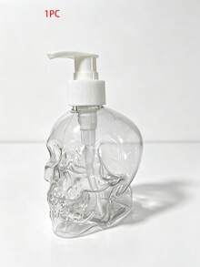 1/2件 350ml 骷髏設計皂液器－可補充 PET 塑膠壓泵瓶，適用於洗手液、洗髮精和沐浴露－螺紋蓋，無香料－浴室裝飾，萬聖節主題液體儲存，理想的浴室、居家和浴室裝飾皂液器，萬聖節禮物 - 黑與白 - 查看 13