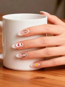Customized Christmas Nail Stickers, Personalized Photo Nail Stickers, Waterproof Nail Tattoo Stickers, Customized Nail Stickers, DIY Nail Stickers, Suitable For Christmas, Birthday, Wedding, Party, Unique Gift For Her, Suitable For Family And Friends - Multicolor - View 10