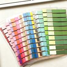 PET Writable Index Tabs, Gradient Morandi Multicolor Page Markers Sticky Tabs, Back‑To‑School Essential, Waterproof Repositionable Label Stickers For Notebook Binder Planner Study Office Supplies - one-size - View 6