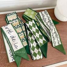 5pcs Multifunctional Silk Scarf Ribbon, Can Be Used For Packaging, Binding, Hairband, Thin Ribbon, Gift Decoration - Multicolor - View 2