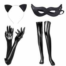 4pcs/Set Halloween Cosplay Costume Props, Cat Costume Accessories Set, Role Play Costume Props, Photo Props - Multicolor - View 10