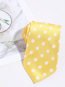 Vintage Polka Dot Neck Tie, Business Party Preppy Style Suit Accessory For Men Women - Multicolor - View 2