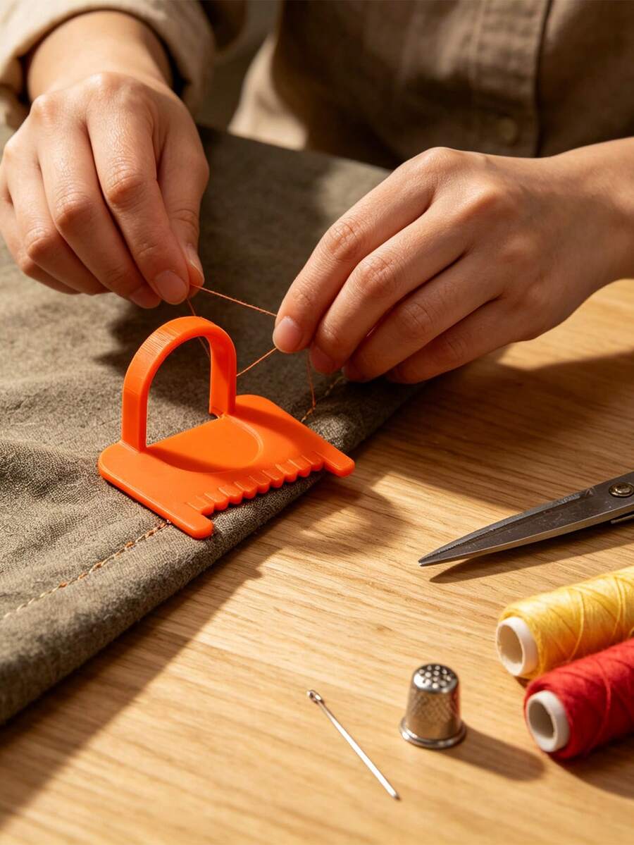 Multi-Functional Stitching Tool, Hand DIY Sewing Template Lock Edge Tool, Helps You Sew Perfect Lines, Sewing Ruler With Clips - Hand Sewing Guide For Even Stitches, Suitable For Sewing Beginners, Housewives, Non-Slip DIY Sewing Guide For Quilting, Patching And Embroidery, Perfect Gift For Mothers, Partners, Friends And Elders, Christmas, Halloween, Thanksgiving Gifts