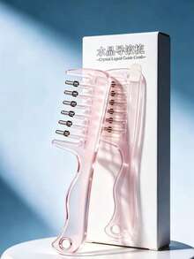 OBOVAY Scalp Medication Massage Comb With Elastic Roller Ball, Transparent Liquid Dispensing Comb For Home Hair Growth And Anti-Hair Loss Essential Oil Care - Multicolor - View 9