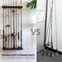 Rak Dudukan Joran Pancing Dinding Warna Hitam yang Mudah Dipasang, Kotak Penyimpanan Pegangan Busa Kepadatan Tinggi, Kokoh dan Tahan Lama, Dapat Menampung 6 Joran Pancing, Cocok untuk Luar Ruangan, Rumah, Garasi, Desain Multi-Slot, Penyimpanan Praktis, Hemat Ruang, Cocok untuk Berbagai Joran Pancing, Tempat Joran Pancing, Meningkatkan Estetika Area Memancing - MultiWarna - View 4