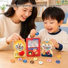 Wooden Gumball Machine Fridge Magnet, Fun Early Education Toy For Toddlers, Hand-Eye Coordination And Concentration Training - Multicolor - View 6
