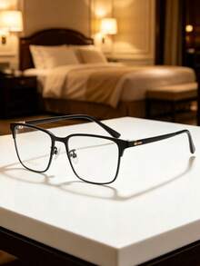Gucci Black Glasses, Metal Frame With Mesh Stripe Decoration, Transparent Demo Lenses, Premium Optical Eyewear, Suitable For Daily Wear - Black - View 7