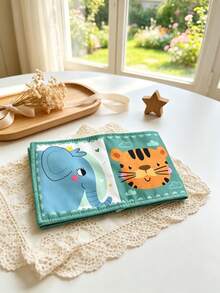 1pc Unisex Baby Fun Cognitive Cloth Book, Built-In BB Sound Number Recognition, Tear-Resistant, Portable Infant Early Education Enlightenment Toy, Suitable As Newborn Gift - Multicolor - View 6