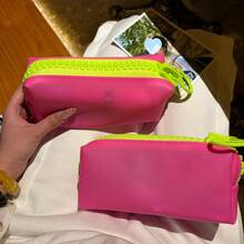 Creative Design PVC Large Zipper Jelly-Like Large Capacity Pencil Case, Colorful School Supplies Storage Bag For Back To School Season - Pencil Case - View 4