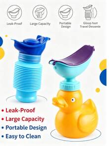 Portable Emergency Toilet, Reusable, Easy To Flush, 750ml, Telescopic Design, Space-Saving, Suitable For Outdoor Emergency, Camping, Concerts, Travel Traffic Jams, Children's Car Toilet, Sturdy And Durable Plastic, Unisex - Multiple Specifications - View 4