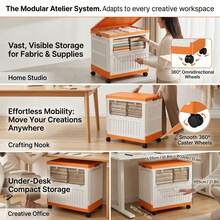 Mobile Office Storage Cabinet On Wheels; Storage Box For Silk Fabrics; Foldable Organizer Bin With A Lid And Dual-Opening Access; Premium Dust-Proof Fabric Storage Unit For High-End Studios, Designed To Protect Luxury Fabrics And Finished Garments - Upgraded Fabric Storage Box - View 11