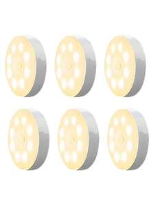 6pcs Smart Motion Sensor Lights, Wireless LED Motion Sensor Cabinet Lights, Suitable For Wall, Cabinet, Room, Kitchen, Closet, Stair, Bathroom, Hallway, Bedroom, Living Room, Home Use, Party And Christmas Decoration - Motion Sensor Night Light - View 17