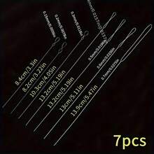 7Pcs Ultra-Fine Beading Needles - Large-Eye Twisted Needles Suitable For Jewelry Of Various Sizes, Crafts, And Jewelry Making - View 5