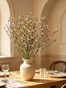 Spring/Summer Artificial Berry Sprigs, Candy Colors (Purple, Pink, Yellow) Plastic Stems, Suitable For DIY Vase Arrangement, Tabletop And Home Decor, And Spring Party Floral Styling - Multicolor - View 4