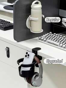 No-Drill Foldable/Rotatable Cup Holder Organizer | Adjustable Metal Bedside Shelf + Space-Saving Design | Hanging Cup/Coffee/Tea Storage Rack (Table/Wall 2-In-1 + Home/Dorm/Office/Car Space-Saver Essential) - Multicolor - View 6
