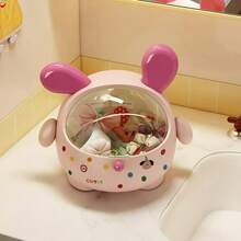 1pc Vanity Hair Accessory Storage Box Bathroom Hair Tie Hoop Clip Organizer Bathroom Hair Rope Necklace Jewelry Desktop Storage Box - Multicolor - View 6