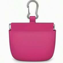 1pc Silicone Dog Treat Pouch, Hands‑Free One‑Hand Quick Open Anti‑Spill Snack Storage Bag With Carabiner Clip, Odor‑Resistant Washable Clip‑On Treat Holder For Puppy Small Large Dogs Outdoor Hiking Walking Obedience Training For Wet Dry Pet Snacks - Multicolor - View 13