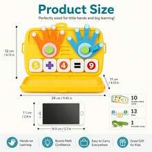 Early Math Finger Counting Learning Toy | Number Blocks Game, Educational Kindergarten Math Manipulatives , Ideal Gift For Preschool Kids - Multicolor - View 9