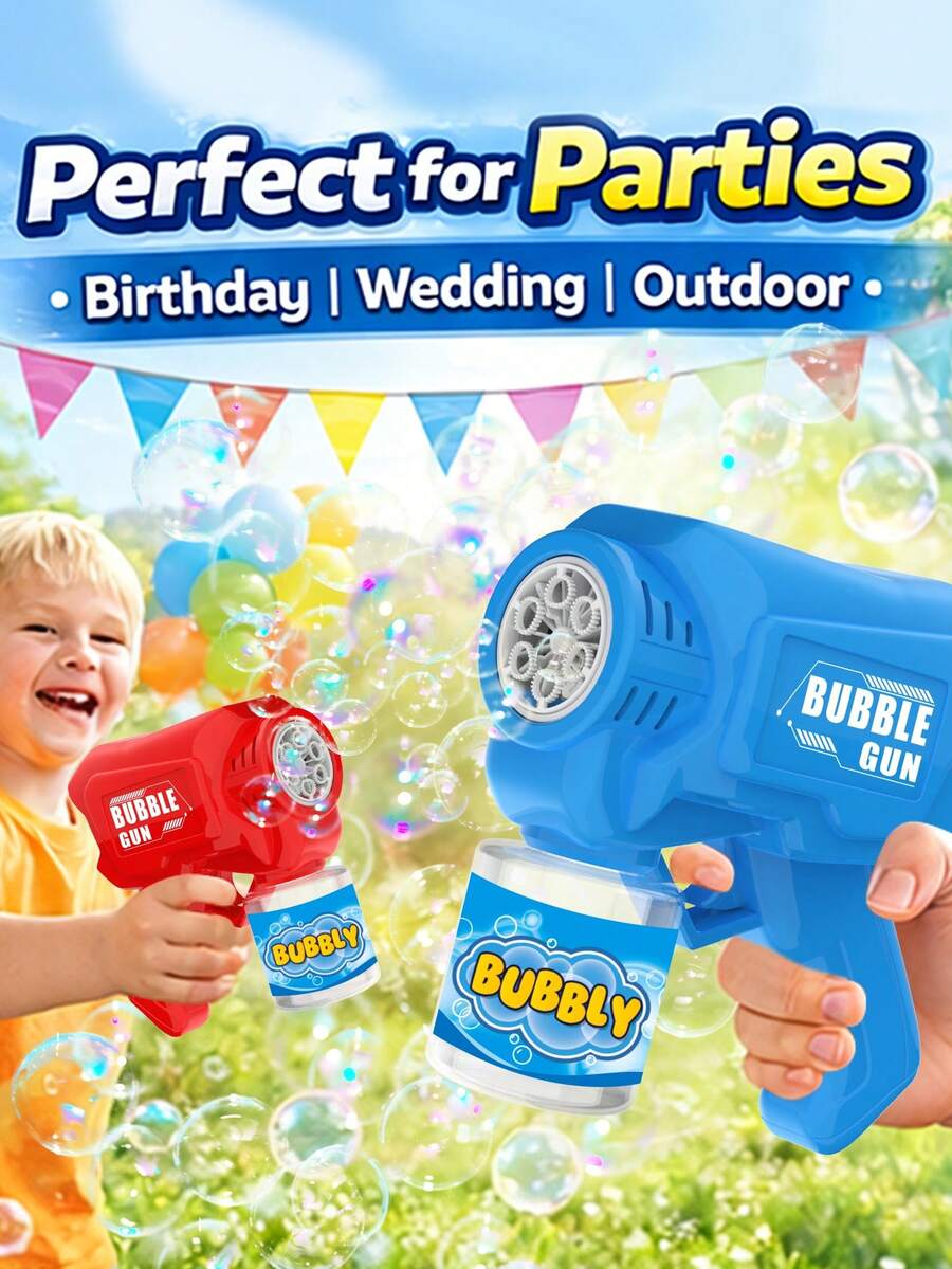Handheld Automatic Bubble Blower Toy, Suitable For Boys And Girls To Play Outdoors In Summer. (Batteries And Bubble Solution Not Included)