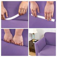 POLIGONO Sofa Slipcovers - Dusty Purple - View 10