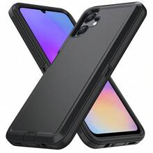 Heavy Duty Shock Resistant Phone Case For Galaxy/Apple, Matte Black Full Body Sturdy Protective Cover With Camera Protection - Black - View 77