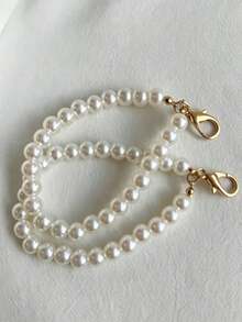 Faux Pearl Short Chain Pendant, Faux Pearl Beaded Lobster Claw Keychain, Bag Charm, Decorative Accessory, Universal Keychain And Phone Strap Accessory, Exquisite And Versatile, Suitable As Key Pendant, Phone Lanyard Or Bag Decoration, Fits Various Matching And Usage Scenarios. - Multicolor - View 4