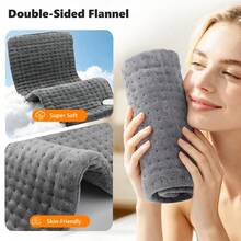 Hailicare 10-Level Temp 4-Timer Flannel Double-Sided Heating Pad Home Office Dual-Use Warm Seat Cushion Washable Christmas Gift - Grey - View 9