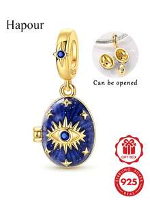1 Pieces Easter Egg Charms Beads Can Open And Close Design Mysterious Eyes Cubic Zirconia Inlay Elegance Fine Jewelry Gifts Fits DIY Making - Multicolor - View 7