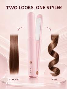 Pelurus & Pengeriting Rambut 2-in-1 Nirkabel Portabel 2000mAh, Dapat Diisi Ulang USB Tipe-C, Setrika Penata Rambut Mini Keramik dengan 3 Pengaturan Panas untuk Perjalanan - MultiWarna - View 5