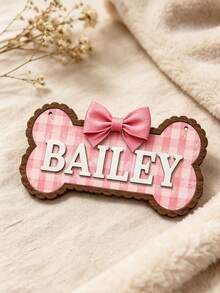 Personalized Wooden Dog Bone Hanging Sign, Customized Dog Name Plate, Dog Room Decor, Dog Mom Gift, Pet Owner Gift, Puppy Name Plaque - Multicolor - View 3