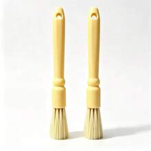 2pcs Extended Handle Coffee Equipment Cleaning Brush, Soft Bristle Brush That Doesn't Damage Equipment, Espresso Machine & Coffee Grinder Cleaning Brush, Soft Bristle Coffee Cleaning Brush, Coffee Grinder & Espresso Machine Crevice Dusting Brush, Keyboard & Baking Tool Multi-Function Dusting Brush - Yellow - View 8