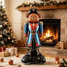 1pc 150cm Giant Bear Shaped Nutcracker Christmas Party Decoration Cartoon Foil Balloon Toy - View 5