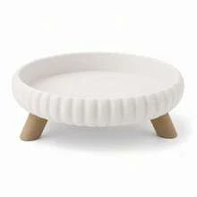 Decorative Striped Jewelry Tray With Support Feet, Desktop Ring Earring Necklace Accessory Dish, Vanity Jewelry Storage Organizer Box, Home Decor - Multicolor - View 8