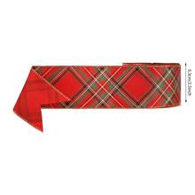 5yd/63mm(2.5inch) Glossy Satin Wired Ribbon, Christmas Red & Green Plaid, Bow Ribbon, Burlap, For Party Decoration/Party Wreath/Handmade/Bow Making/Home Decor - Holiday Ribbon Set - View 12
