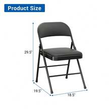 Techigher Padded Metal Folding Chairs, Portable Foldable Chairs With Soft PU Leather Seat, Heavy-Duty Stackable Seating For Home, Office & Events - Multicolor - View 9