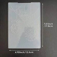 Christmas Embossing Plate Template, Winter Snowflake Gift Christmas Hanging Decoration Pattern DIY, Scrapbook Greeting Card Planner Decoration, Compatible With Most Embossing Machines - Christmas - View 4