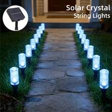 Solar Bubble Tube Stake Lights, Warm White LED, IP44 Waterproof Auto On‑Off, Outdoor Ground Plug Lamp For Garden Pathway Lawn Decor - Black - View 6