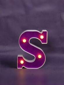 1pc Purple Glowing Letter Light Box, Includes 26 Letters, Numbers And Characters, Can Be Used As Desktop Decoration Light, Proposal Light Or Birthday Party Atmosphere Light - Q3-purple Letter Light - View 13